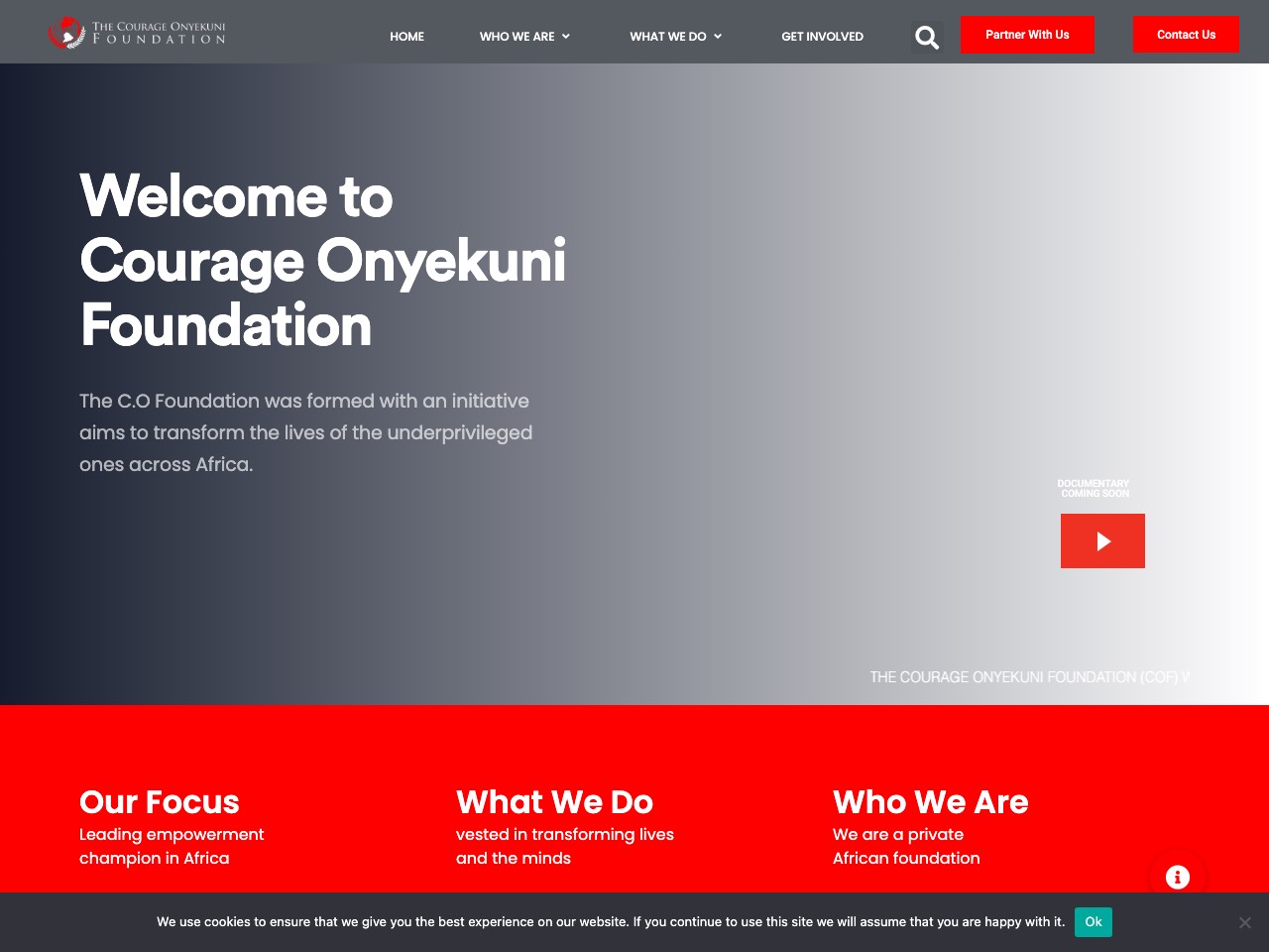 Courage Onyekuni Foundation website
