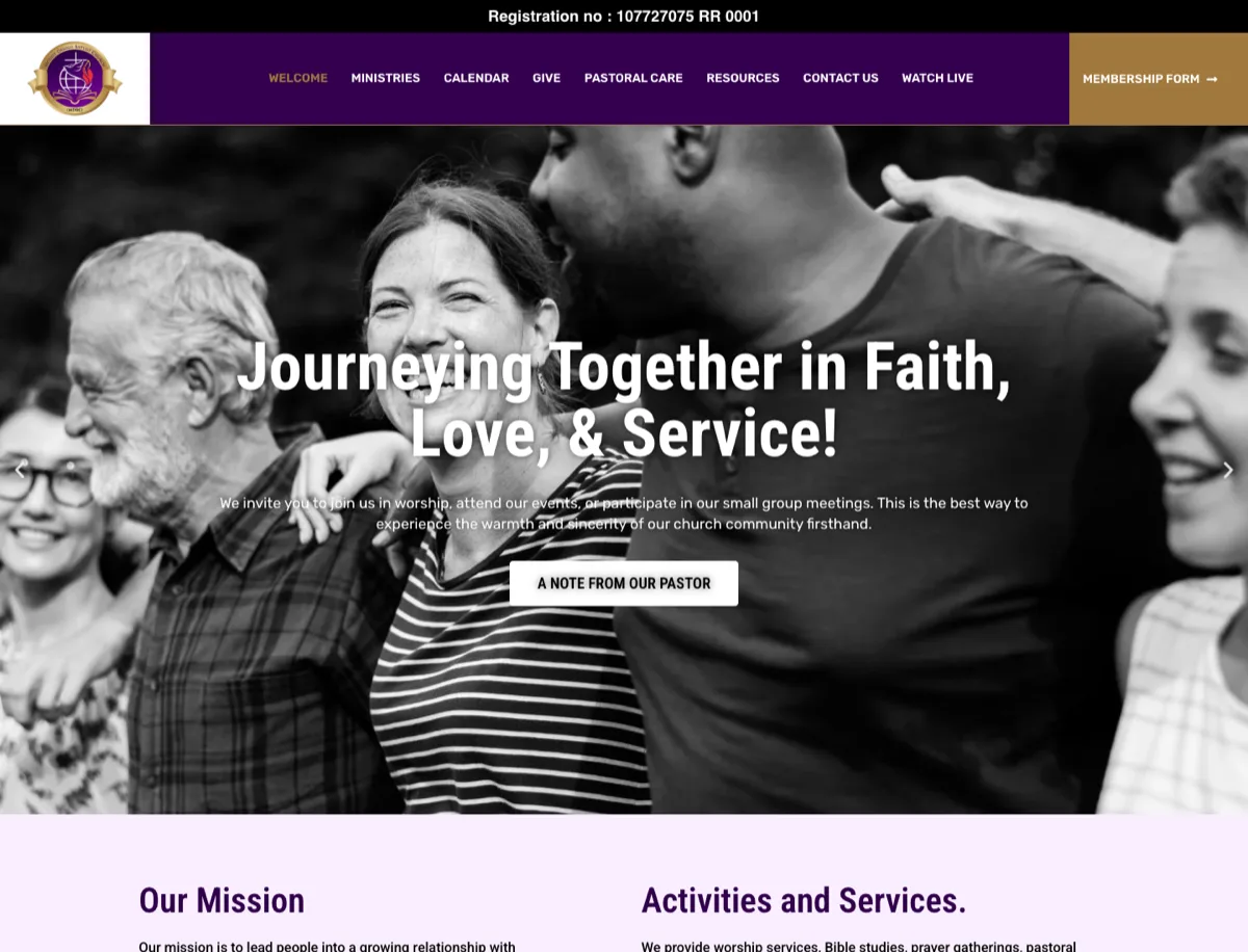 Mount Dennis Baptist Church website