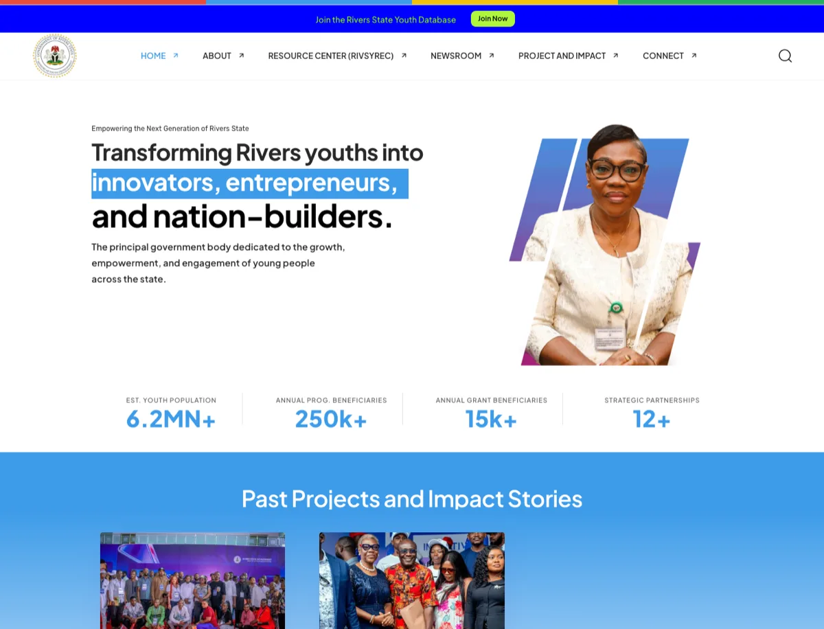 Rivers State Ministry of Youth Development website