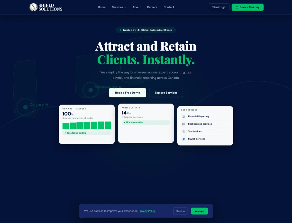 Shield Solutions website