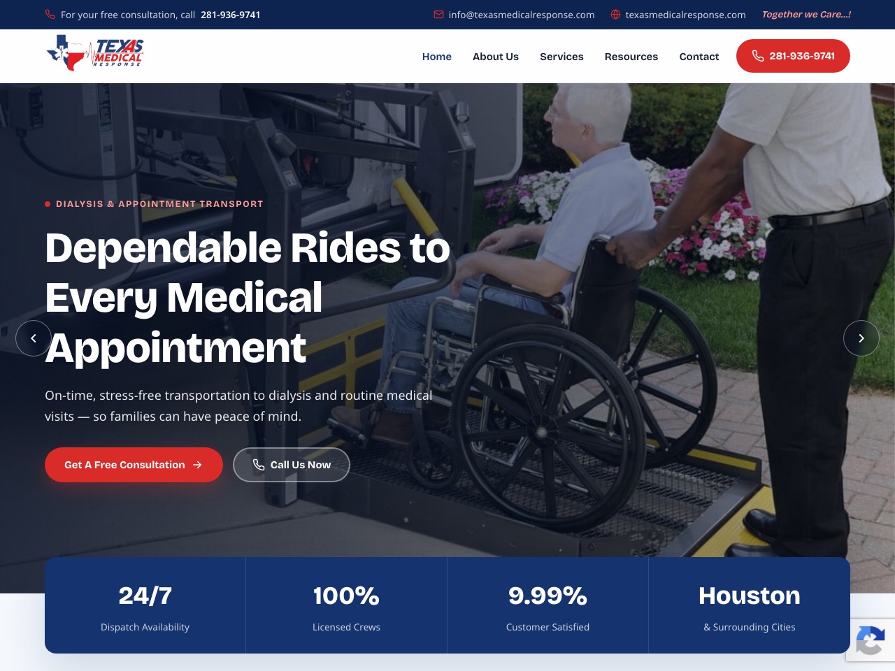 Texas Medical Response website