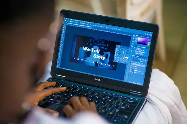 A DPX graphic designer working on campaign creatives